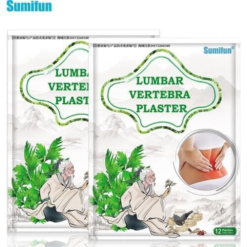 Sumifun 24pcs Lumbar Pain Patch Rheumatism Orthopedic Arthritis Analgesic Patches Hot Wormwood Extract Body Pain Relief Patch