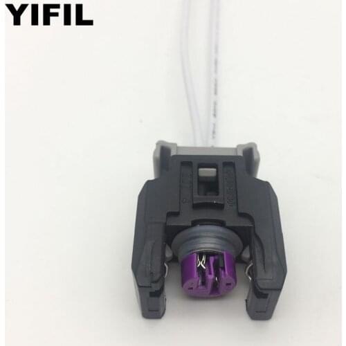 5pcs/lot 2 Pin/Way Fuel Spray Nozzle/oil Atomizer Plug,Car Diesel Common Rail Injector Connector With Wire Pigtail For Delphi