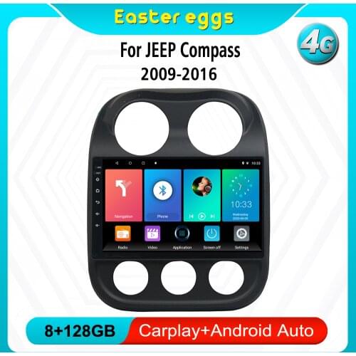 Eastereggs 10.1 Inch 2 Din Android Car Radio For JEEP Compass 2009-2016 WIFI GPS Navigation FM Bluetooth Car Multimedia Player