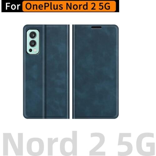 Flip Case for OnePlus Nord 2 5G, Mobile Phone Leather Case Card Slot Magnetic Protective Case