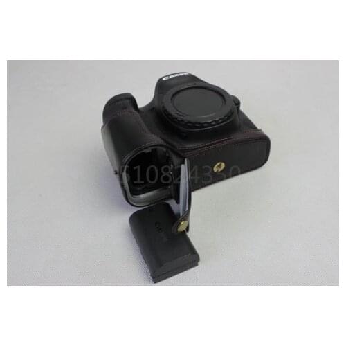 PU Leather Camera Bottom Case Cover Half Body Set Bag For Canon EOS 6DII 6D II 6D Mark2 MarkII Camera With Battery Opening