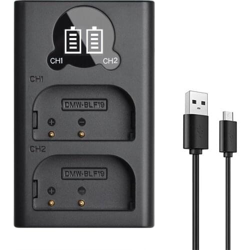 DMW-BLF19 DMW BLF19 Camera Battery LED Dual Charger for Panasonic Lumix DC-G9 DC-GH5 GH5LK GH5S DMC-GH3 GH3A GH3K GH3H GH4 GH4K