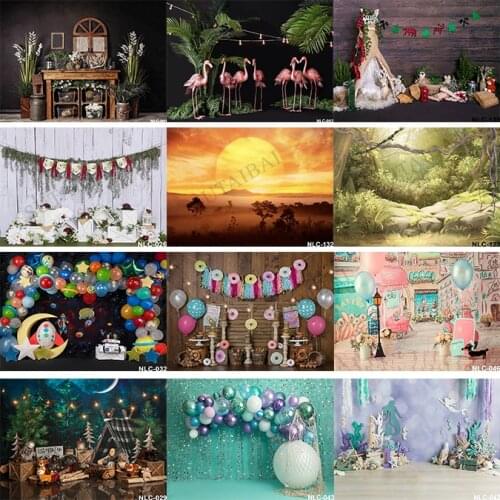 Cake Smash Photography Backdrops Boy Girl First 1st Birthday Background Baby Portrait Photocall Photo Booth Studio Props