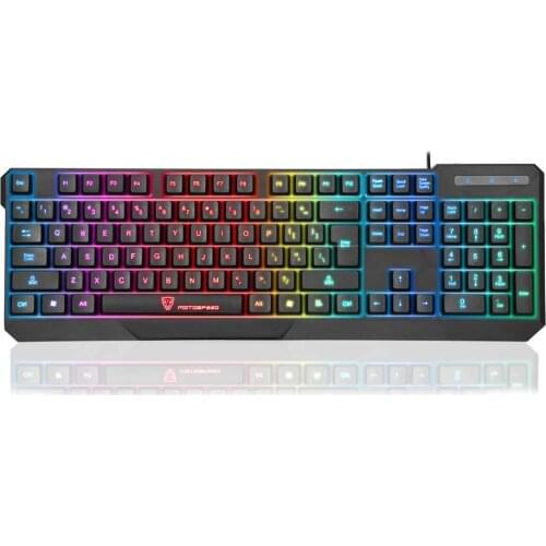 HOT SALE 104Keys USB Wired Pro Gaming Keyboard With 7 Colors LED Backlit Gaming Esport Keyboard For PC Desktop