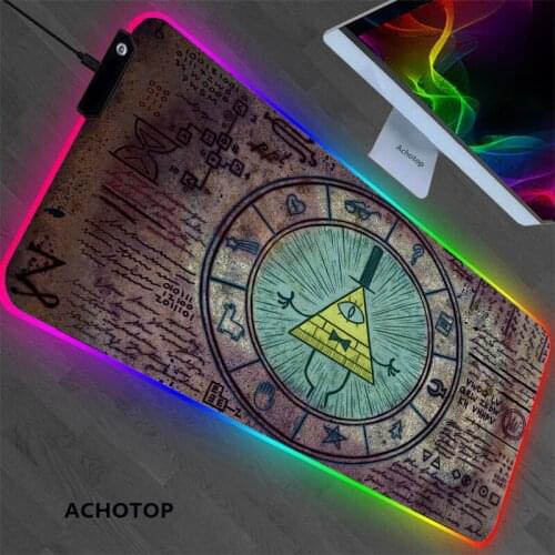 RGB Gravity Fall Gaming Play Mats Mousepad Anime Cartoon XL Size Gamer Mouse Pad XXL Keyboard Desk Computer PC Mat Notbook Pads