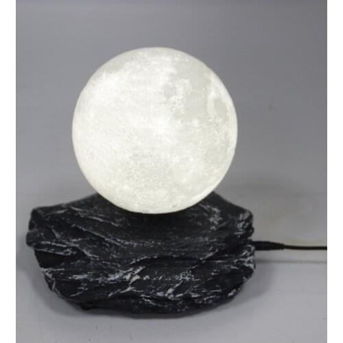 New strange gift study room bedroom Magnetic Levitation 6 inch moon Globe Stone imitation base Floating Night Light