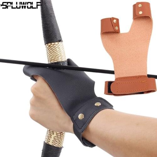 New Professional Archery Protective slingshot Hunting Shooting 2 Fingers Hand Guard