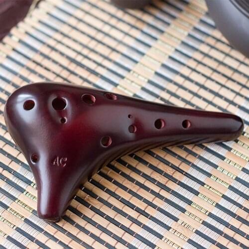 Professional 12 Hole Alto C Ocarina Classic Smoked Strawfire Masterpiece Collectible 87HF