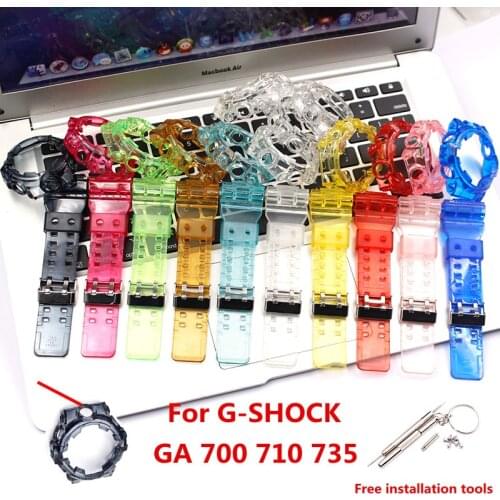 Watch accessories for Casio G-SHOCK GA700 710 735 rubber strap case men and women bracelet