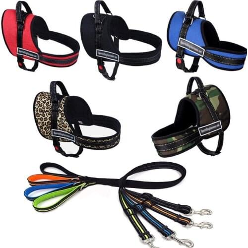Deluxe Large Dog Harness Vest Collar Pet Products Comfortable Nylon Net Cloth Professional Dog Chest Straps For Large Dogs