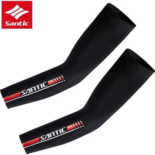 Santic Arm Sleeve Anti-UV Cool Breathable Sports Basketball Running Bike Cycling Arm Sleeves Summer Arm Warmers Mangas Ciclismo