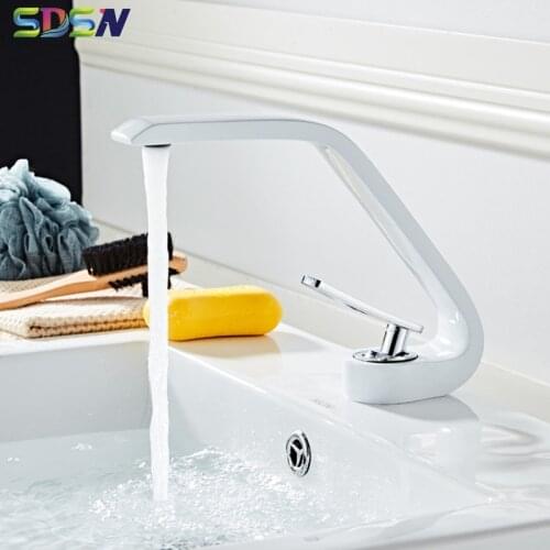SDSN White Bath Mixers