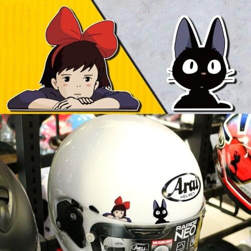 Car Styling Decorate Stickers Motocross Racing Helmet Decal for Girl Cat Classic Film Yamato Transportation