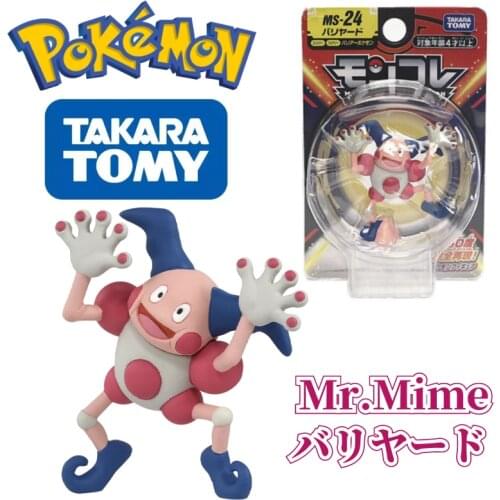 TOMY MS-24 Pokemon Figures Kawaii Mr.Mime Toys High-Quality Exquisite Appearance Perfectly Reproduce Anime Collection Gifts