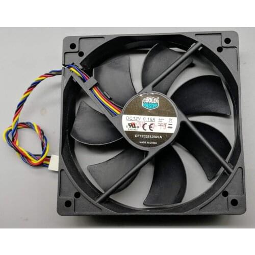 DF1202512B2LN 120mm 12cm Cooling Fan 120X25 DC 12V Double Ball 4-pin PWM Ultra-Quiet Chassis Case Cooler