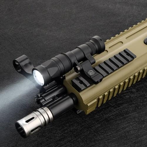 WADNS Airsoft Surefir M340W Mini Scout Light Pro Led 140 lumen Storbe & Constant Rifle Weapon Light Fit Keymod M-LOK Picatinny