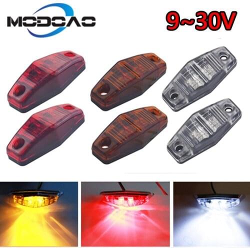 LED Side Marker Light Clearance Lamp 12V 24V E-marked Car Truck Trailer BUS Rear lamp external Lights Parking lights atv