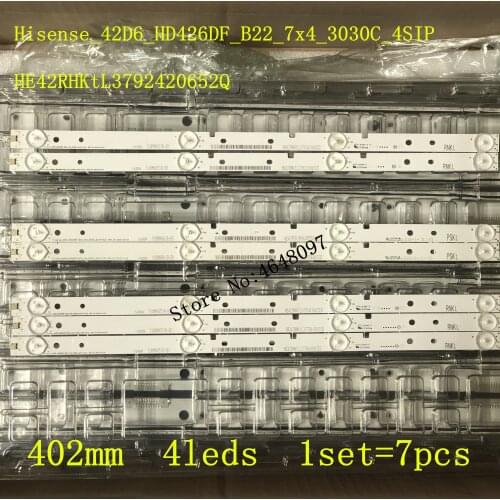 1set=7PCS LED Backligh Strip Hisense_42D6_HD426DF_B22_7x4_3030C_4SIP For LED42K1800 LED42K3110 HE42RHKtL3792420652Q
