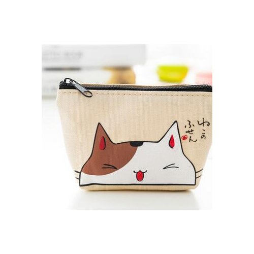 100pcs/lot fedex fast creative style woman fashion cartoon oxford wallet lady cat coin purse female animal print wallet