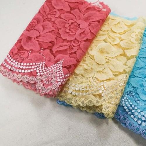 20cm 2meters/lot Watermelon red/yellow color beautiful lace trim material X688