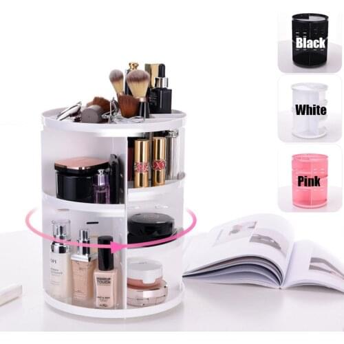 360-degree revolving cosmetic shelf plastic cosmetic box cosmetic storage box skin care products storage tools