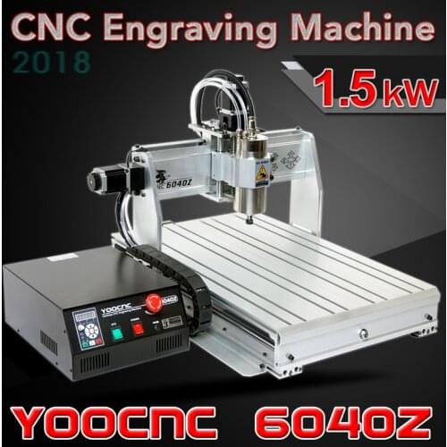 4 Axis Mini CNC Router Engraver 6040 1.5KW USB Mach3 Milling Cutter Machine with Limit Switch 4 pcs CNC Clamp