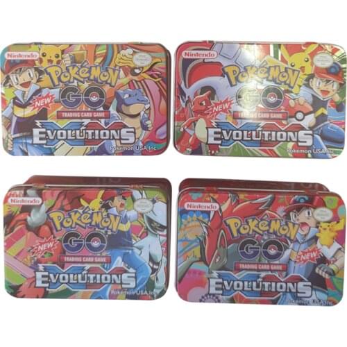 42 stks /set Pokemon cards Iron Box TAKARA TOMY Battle Games Hobby Hobby Collectibles Game Collection Anime Cards for Children