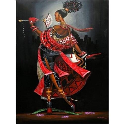 5D round square diamond embroidery African woman Diy diamond painting cross stitch mosaic diamond pictures rhinestones icon