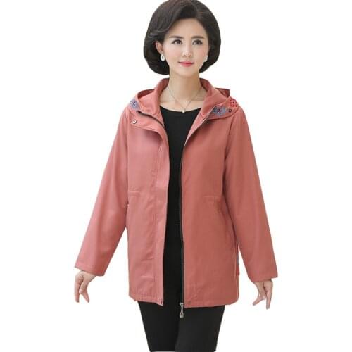5XL Women Coat Spring Long-sleeve Jacket Thin Casual Solid Elegant Cardigan Hooded Zipper Pocket Female Outwear Large Size