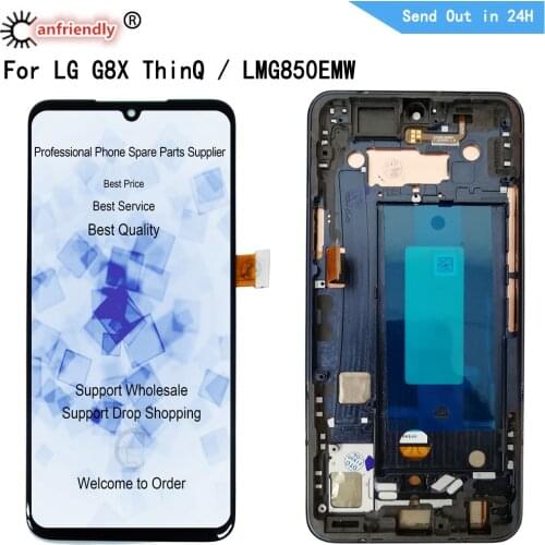 6.4" OLED LCD For LG G8X ThinQ LMG850EMW LCD Display Touch panel Screen Digitizer with frame Assembly 1080 x 2340 pixels