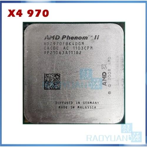 AMD Phenom II X4 970 X4-970 Black Edition 3.5Ghz HDZ970FBK4DGM 125W Desktop CPU Socket AM3