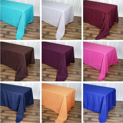 Seamless Rectangle Tablecloth Wedding White Hotel Table Cloth Table Cover Overlay Mariage Tablecloth Polyester