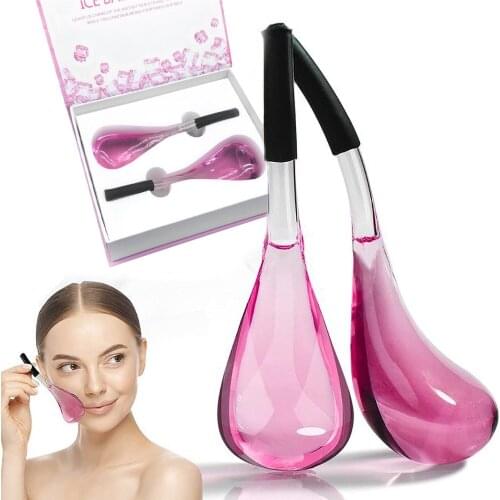Large Beauty Ice Hockey Energy Beauty Crystal Ball Facial Cooling Ice Globes Water Wave Face and Eye Massage Skin Care 2pcs/Box