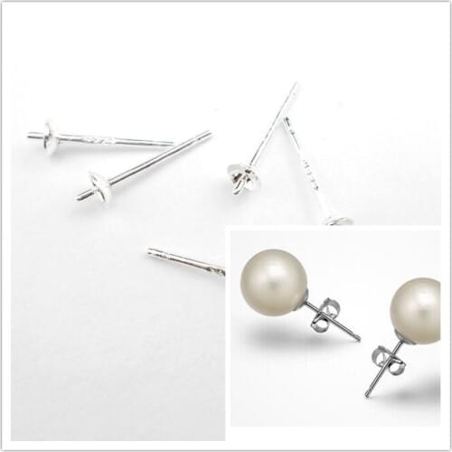 Quick delivery wholesale 200PCS multi-select number 925 white ear earrings results DIY supplies after the lock