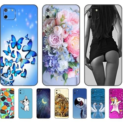 For Realme C11 Case Soft Silicon TPU Back For OPPO Realme C11 C 11 RealmeC11 Phone Cover RMX2185 Bumper Funda black tpu case