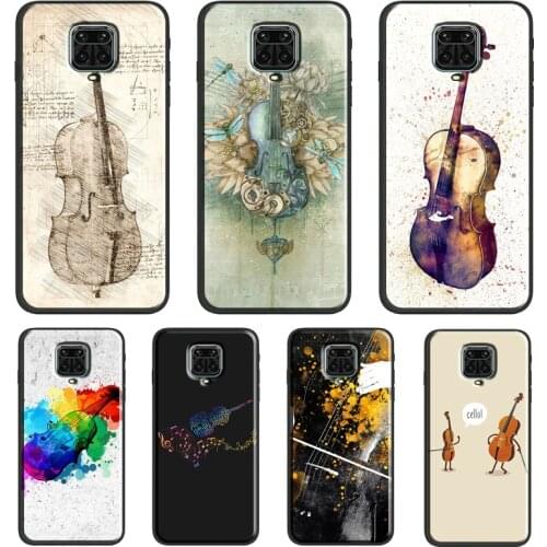 Cello Violin Art Funda For Xiaomi Redmi Note 10 Pro Note 9 Pro Note 8 Pro 7 K40 8T 9S 9A 9C 9T Case Cover