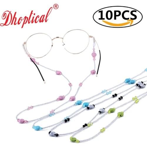 Colorful glasses chain,love shape glasses cord ,eyewear holder Fashion sunglasses chain for lady 10pcs