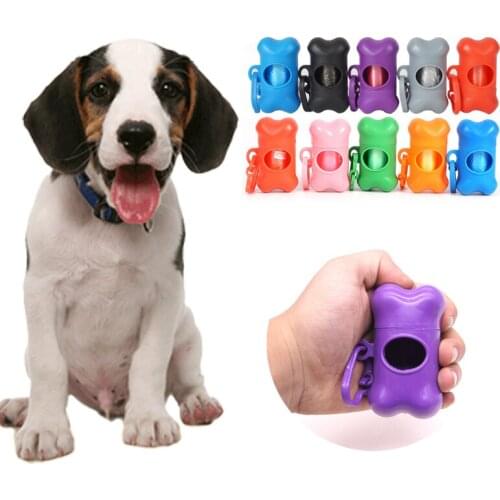 1 Pcs Pet Dispenser for Dog Poop Bags Bone Shape Small Dog Shit Garbage Bag Storage Box Waste Poop Bag Dispenser Pet