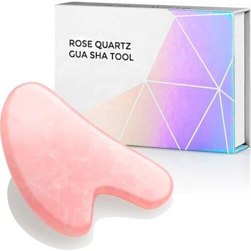 Guasha Board 100% Natural Jade Material Pink Butterfly Shade Gua Sha Scraping Massage Tool