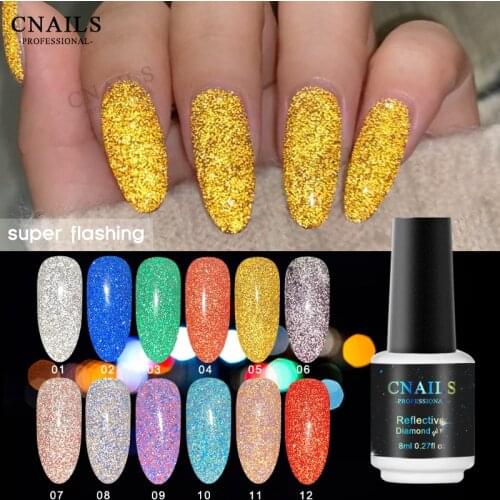 Flash Disco Gel Nail Polish For Nail Art UV LED Lamp Varnishes Base Top Coat Gel Soak Off Lacquer Varnish Nightclub