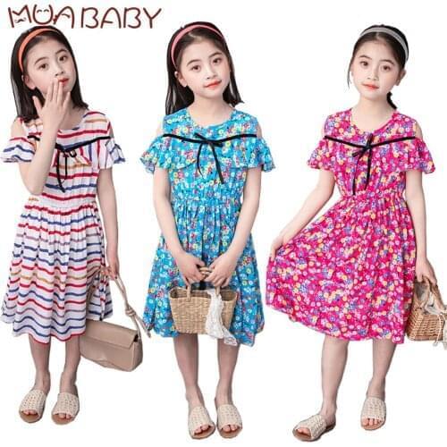 Summer Children Clothing Princess Kids Dresses for Girls Causal Wear Floral Dress Cotton Baby Girls Dress Vestidos JYF