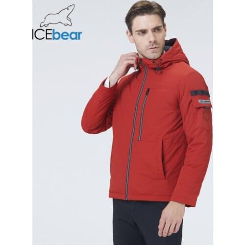 Icebear 2021 mens short jacket spring stylish coat with a hood high-quality mens brand clothing MWC21601I
