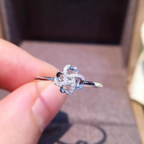 Natural Diamond 18K Gold Pure Gold Ring Beautiful Gemstone Ring Good Upscale Trendy Classic Party Fine Jewelry Hot Sell New 2020