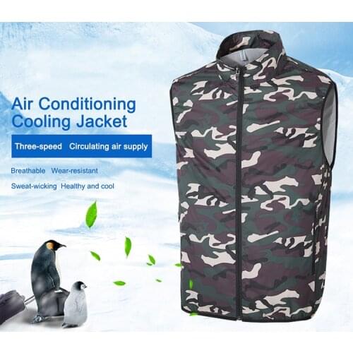 Air Conditioning Cool Coat with 2 USB Powered Fans Outdoor Sun Protection Vest Top Quality Cooling Vest Summer
