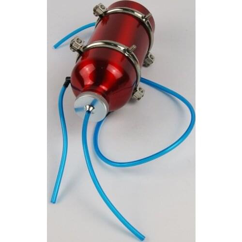 1PCS 600ML Aluminum Alloy Oil Catch Can Tank Reservoir Fuel Tanks with Water Nozzle+Tubing+Fixing Clips for RC Gasoline Boats