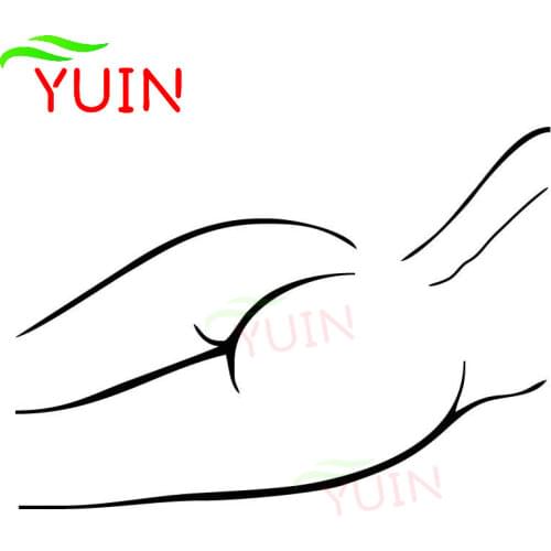 Sexy Naked Beauty Ass Cars Decals Fashion Body Window Decoration PVC Waterproof Sunscreen Car Sticker Can Be Customized Color