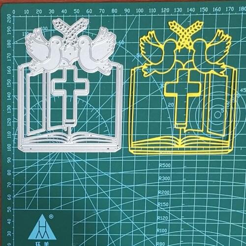 New Bible Cross Peace Dove Metal Cutting Dies For DIY Stamp Photo Album Embossing Paper Wedding Prayer Cards Making Decor Crafts
