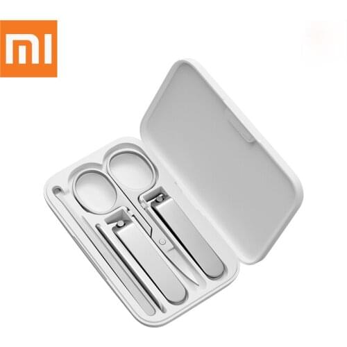 Original Xiaomi Mijia Stainless Steel Nail Clippers Set Trimmer Pedicure Care Clippers Earpick Nail File Professional Tools