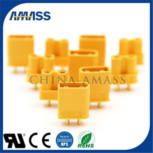 Original AMASS XT30U 15A 2mm gold plated plug for small current connectors accessories with sheath