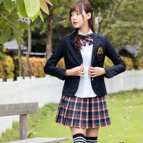2020 Autumn And Winter JK Uniforms Sets British College Style Students Long-sleeved School Uniforms Japan And South Korea 3-PCs